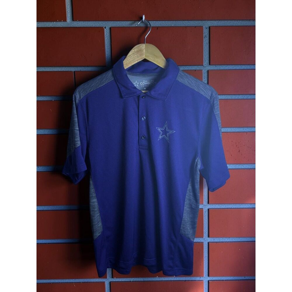 Dallas Cowboys Authentic NFL Performance Polo Men's Medium Purple Gray